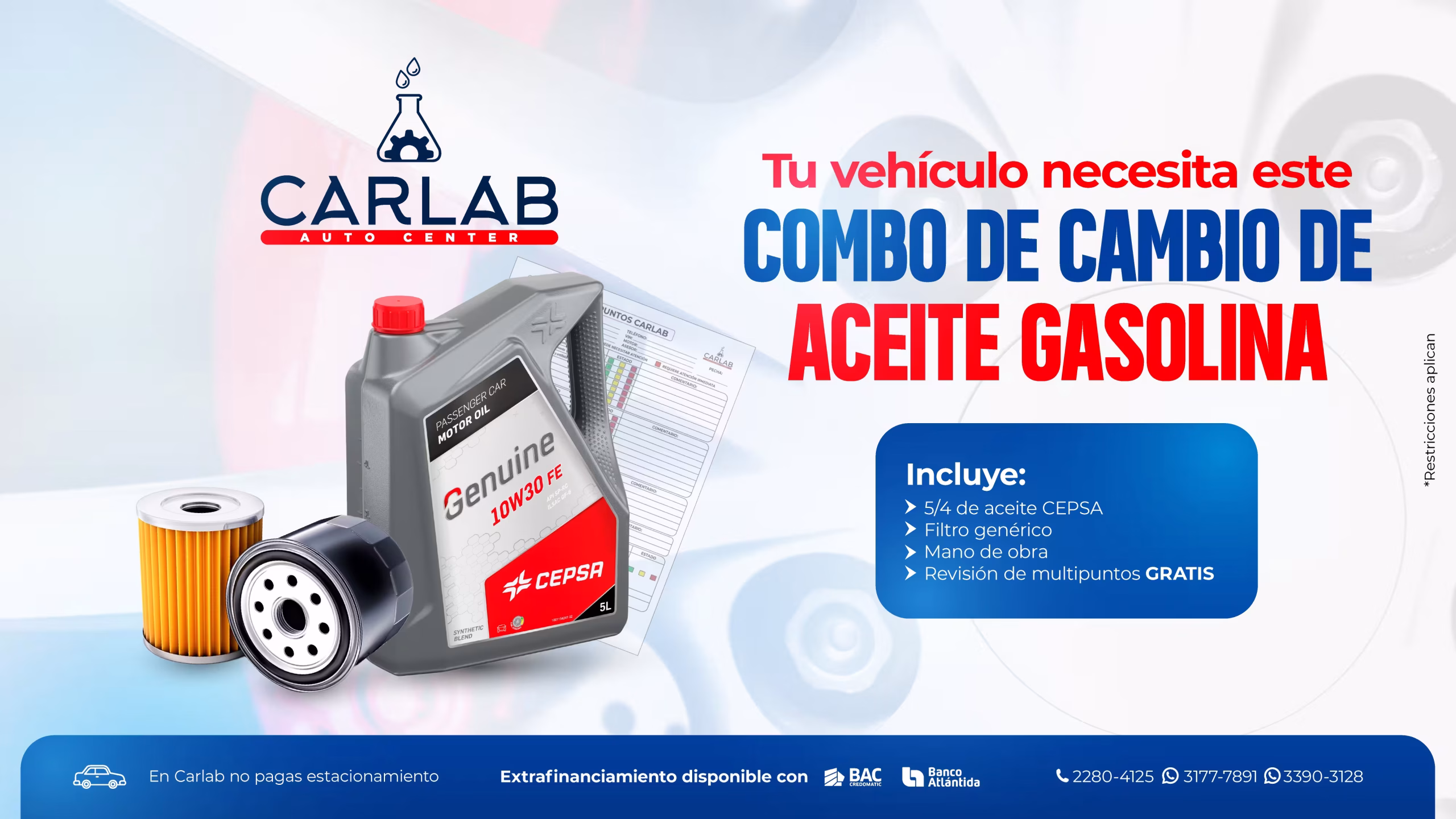 Cambio de aceite gasolina